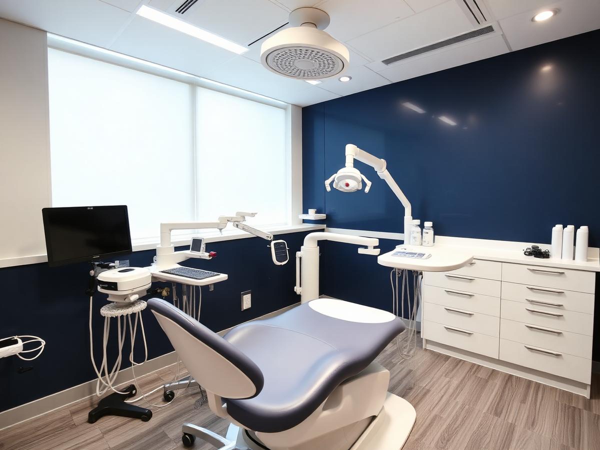 Modern dental treatment room with advanced equipment