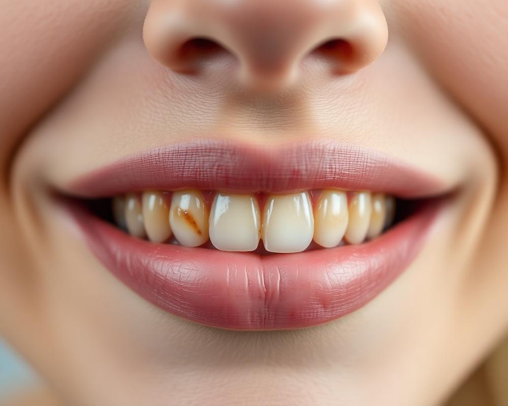 Patient smile before cosmetic treatment